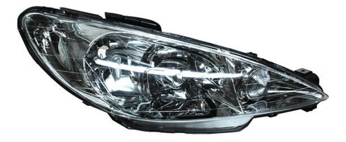 1- Faro Denlantero Derecho Liso Peugeot 206 2001/2009 Tyc