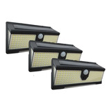 Pack X3 Foco Exterior Luz Led Solar Focos Solares 100w 