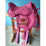 Sela Infantil Australiana Personalizada Na Cor Rosa + Manta 