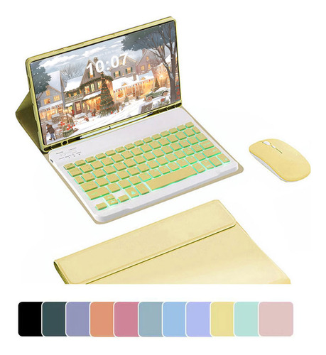 Teclado Iluminado, Capa Tablet, Mouse Para iPad Air4/5/pro11