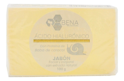 Jabon Hidratante Acido Hialuronico Y Baba De Caracol Bena