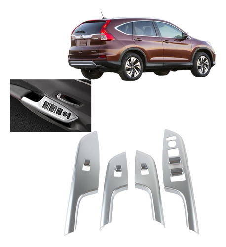 Cubiertas De Switch De Puertas Plata Honda Cr-v 2012 A 2016