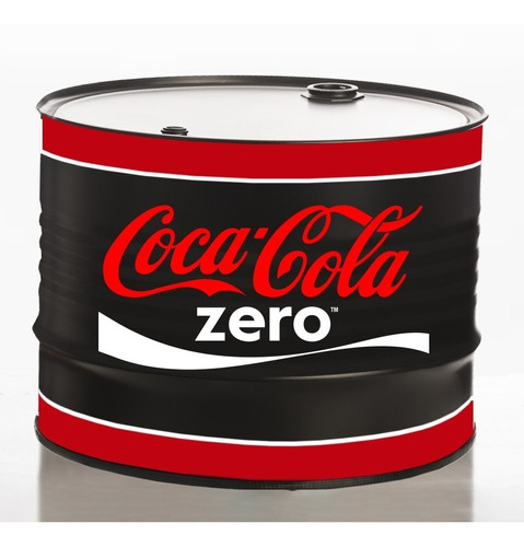 Mesa De Centro De Tambor Coca Cola Zero  43x56cm Decorativo