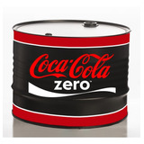 Mesa De Centro De Tambor Coca Cola Zero  43x56cm Decorativo