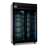 Exhibidora Vertical Inelro Doble Puerta 980l Negra Mt-34