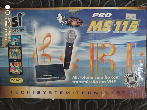 Microfone Sem Fio Profissional Uhf Ms115