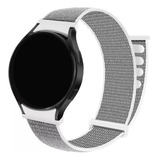 Pulseira Nylon Loop Compatível Com Galaxy Watch 4 40mm Cor Cinza/branco