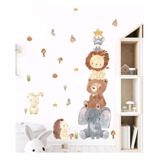 Vinil Decoración Pared Cuarto Bebe Niños Animales 