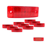 10 Plafon Lateral 21 Led Rectangular Estrobo Camion 12-24v F