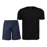 Kit Conjunto Academia Bermuda Short Tactel Camiseta Dryfit