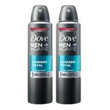 Kit 2 Desodorante Dove Men+care Aerossol Cuidado Total 150ml