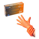 Guantes De Nitrilo Naranjo Texturizado 7grs Topsafe (50 Uds)