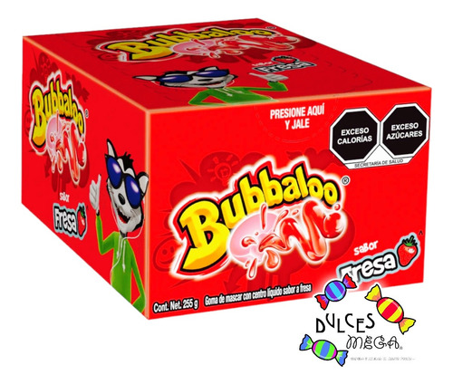 Adams Chicle Bubbaloo 47pz-goma De Mascar Rellena 