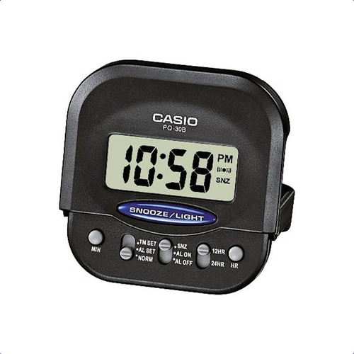 Reloj Despertador Casio Pq30 Digital Viaje Alarma Repeticion