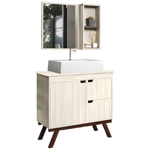 Mueble Vanitorio  Con Espejo 80 Cm Br Livingood