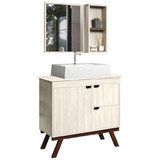 Mueble Vanitorio  Con Espejo 80 Cm Br Livingood