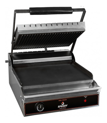 Grill Prensa Doble Contacto Plancha 40x40cm Speedy 109g Color Gris