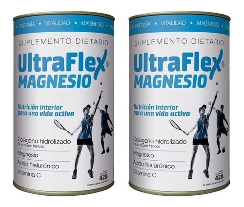Colágeno Hidrolizado Ultraflex Magnesio Pack X 2 Unidades