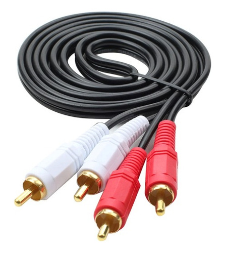 Cable Rca A Rca Alta Calidad 2x2 De 1.5 Metros Para Audio