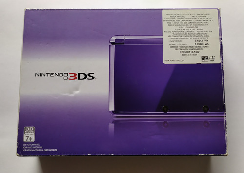 Consola Nintendo 3ds Midnight Purple Con Caja Buen Estado