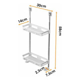 Estante De Baño Sobre Jarrón Organizador De 30 Cm, 2 Pisos