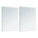 Kit 2 Espelhos 40x60 Decoração Banheiro/sala Fita Dupla Face