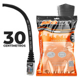 Cabo Ethernet Cat5e Blindado 30 Cm Preto