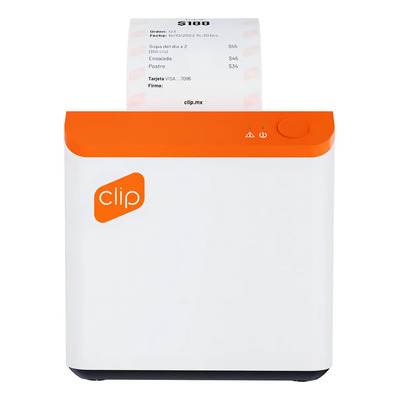 Clip Printer Impresora De Tickets Para Terminales Y Comandas - Blanco Con Naranja | Envío gratis