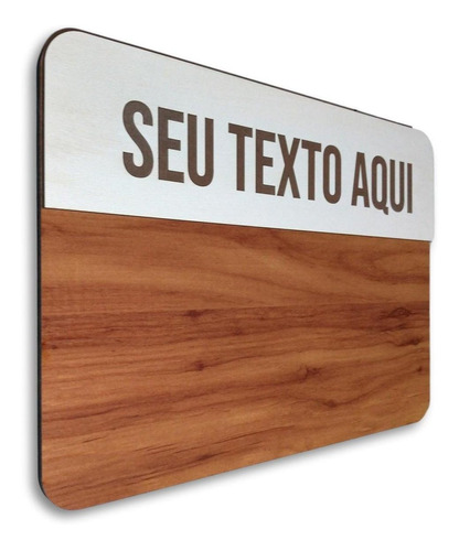 Placa De Sinalização - Personalizada | Linha Clean