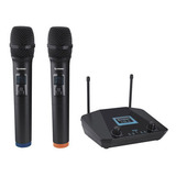 Sistema Profesional Con 2 Microfonos Inalambricos Uhf Steren