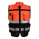 Seguridad De Cremallera Frontal De Xxl 180 Naranja Negro