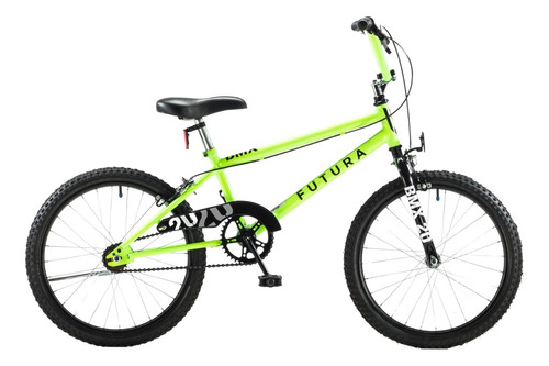 Bicicleta Futura Rodado 20 Verde Fluor Bmx Oversize Kids 