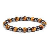 Pulsera Ojo De Tigre Y Hematite - Piedra Natural