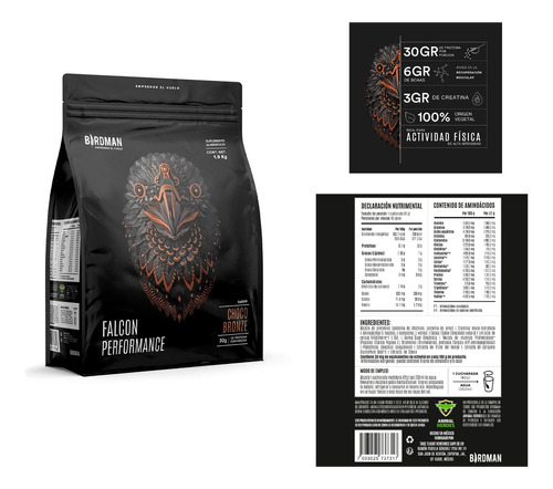 Proteina Falcon Performace Birdman Chocolate 1.9 Kgs