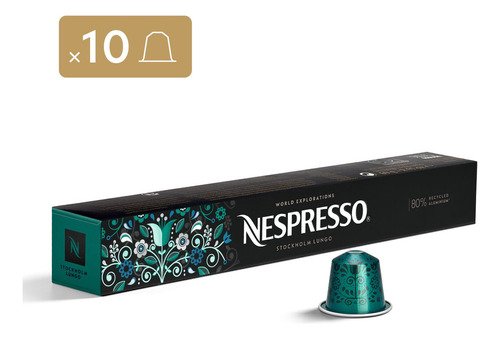 Nespresso Stockholm Fortissio Lungo, 10 Cápsulas De Café
