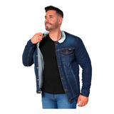 Jaqueta Jeans Masculina Forrada Pelos Pele Pelinho Grossa 