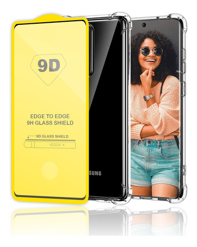 Funda Transparente Para Samsung S20 S20+ Ultra + Vidrio Full