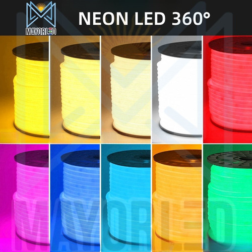 Manguera Neon Led Flexible 360° 120led/metro 220v 100 Metros