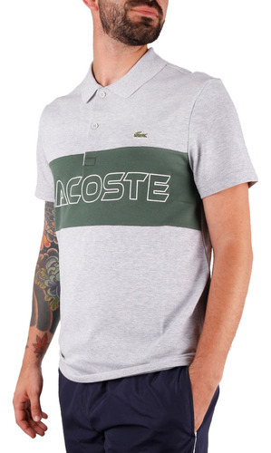 Chomba Hombre Lacoste Bord Cotes Gris In Store