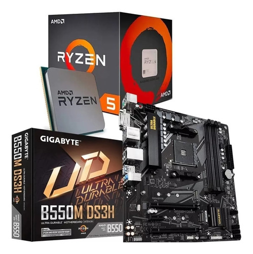 Kit Amd Ryzen 7 5700g + Gigabyte B550m Ds3h