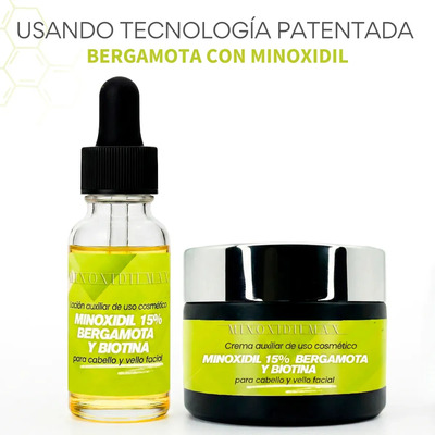 Minoxidilmax 15% Locion + Crema Kit Para Cabello Y Barba | Meses sin interés