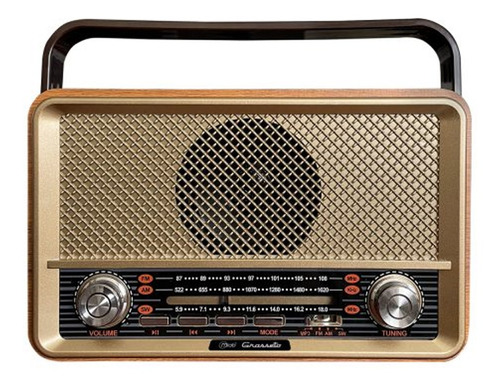Radio Parlante Mlab 9142 Retro Grosseto Bluetooth Usb Fm