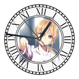 Reloj Redondo Madera Brillante Food Wars Mod 80