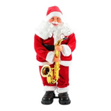 Papai Noel 60cm Musical Natal Saxofone Bivolt C/sensor Ofert