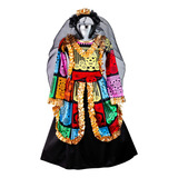 Disfraz Catrina, Dia De Muertos, De Papel Picado, Con Velo Tocado, Vestido, Hallowen, Tradicional Mexicana, Dama, Huesitos, De Niña, Calaberitas.