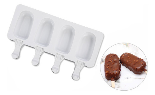 Molde De Silicona Para Palito Paleta Helado Freezer De 4 