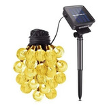 Navidad Solar Led Cadena De Luz Tira, 20 Pies 30led