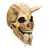 Máscara Cráneo De Demonio Poseído Disfraz Halloween Terror Color Caqui