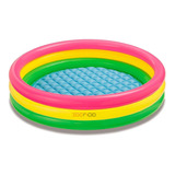 Piscina Tricolor 3 Aros 1,14 Cms Inflable Intex Niños