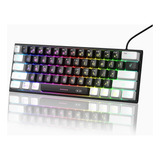 Addtree Teclado Portátil Con Cable Para Juegos, Mini Tecla.